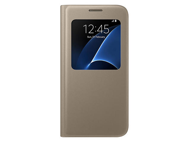 Калъфи Samsung S View Cover за Samsung Galaxy S7, златист