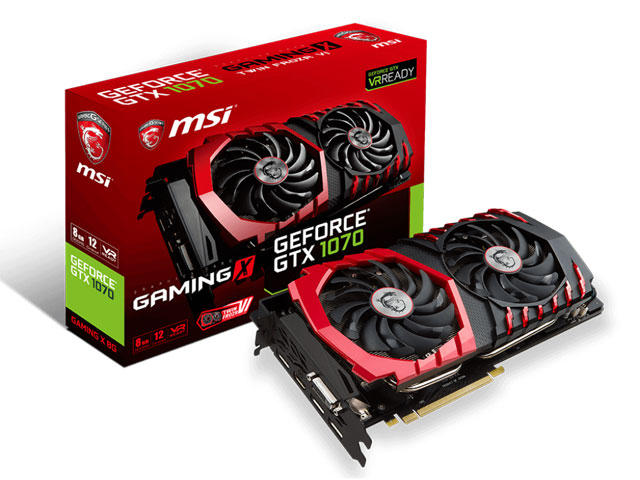 Видео карти MSI GeForce GTX 1070 GAMING X 8G