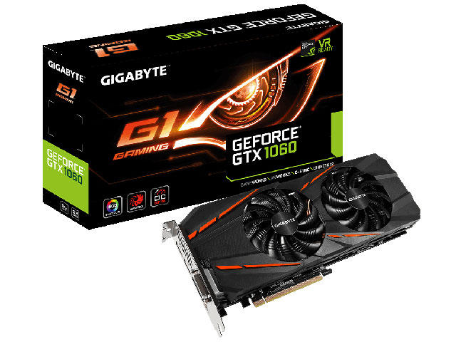 Видео карти Gigabyte GeForce GTX 1060 G1 Gaming 6G