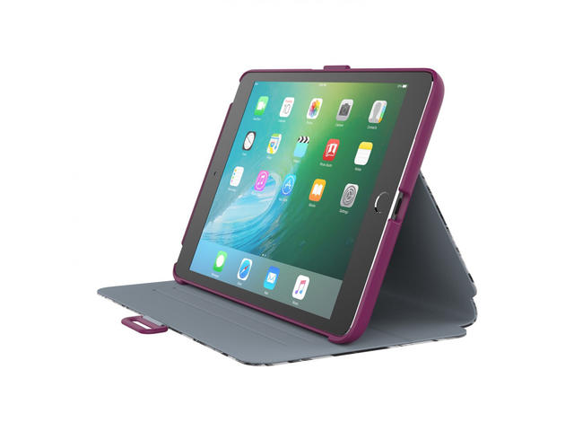 Калъфи за таблети Speck iPad Mini 4 StyleFolio Vintage Bouquet Grey/Nickel Grey/Boysenberry Purple