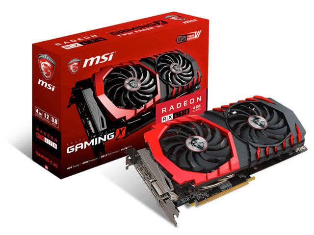 Видео карти MSI Radeon RX 470 GAMING X 4G