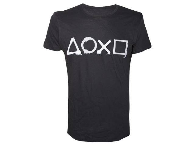 Облекло и аксесоари Playstation Buttons Artwork Printed Crewneck T-shirt, Size L