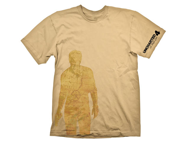 Облекло и аксесоари Uncharted 4 T-Shirt Nathan Drake Map, Size S