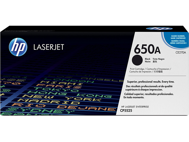 Консумативи Оригинален тонер HP 650A Black LaserJet