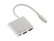 Кабели и Адаптери  Hama 3в1 USB-C Multiport адаптер за USB 3.1