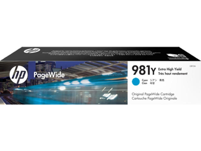 Консумативи Оригинален HP 981Y Extra High Yield Cyan Original PageWide Cartridge