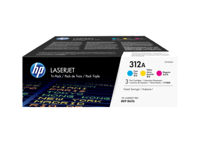 Консумативи Оригинален HP 312A 3-pack CYM Original LaserJet Toner Cartridges