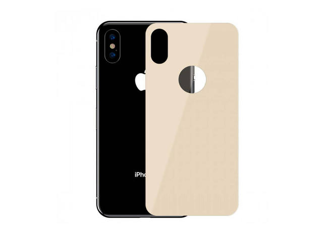 Защитно фолио Baseus Back Glass Film за iPhone Xs, златисто