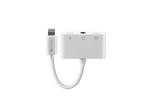 Кабели и Адаптери 4smarts Audio and Charging Splitter Lightning to 2x Lightning + 3.5 mm Aux Audio Connector