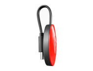 Плейъри Google Chromecast 2 HDMI мултимедиен плейър, в червено