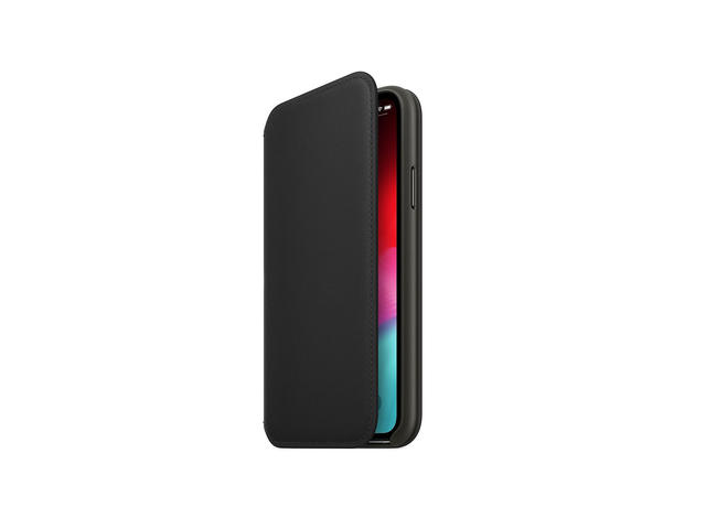 Калъфи Apple iPhone XS Leather Folio, в черно