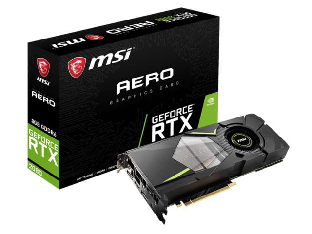 Видео карти MSI GeForce RTX 2080 AERO 8G