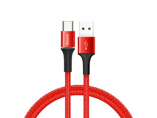 Кабели и Адаптери Baseus Halo USB-C Cable, червен (50см)