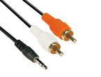 Кабели и Адаптери VCom Аудио Кабел 3.5mm Stereo М / RCA 2x M - CV212-1.8m