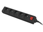 Разклонители Lanberg power strip 3 m Black
