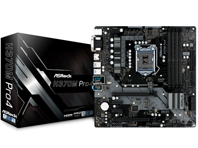 Дънни платки ASRock H370M Pro4