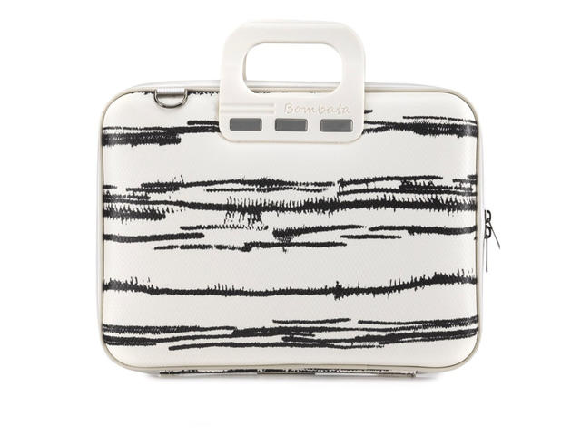 Чанти за Лаптопи Bombata Mediobombata Black&White 13-14 inch - white