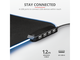 Падове TRUST GXT 765 Glide-Flex XXL RGB Flexible Mouse Pad HUB