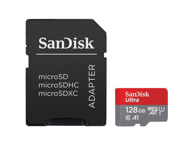 Карти памет Sandisk Ultra microSDHC, 128GB, с SD адаптер