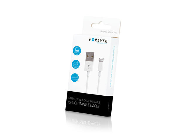 Кабели и Адаптери Forever кабел за iPhone, Lightning, USB, 3м