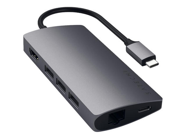 USB Хъб Satechi Aluminium TYPE-C Multi-Port Adapter - Space Grey
