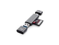 Джаджи Satechi Aluminum TYPE-C Reader (1x USB 3.0,MicroSD) - Space Grey
