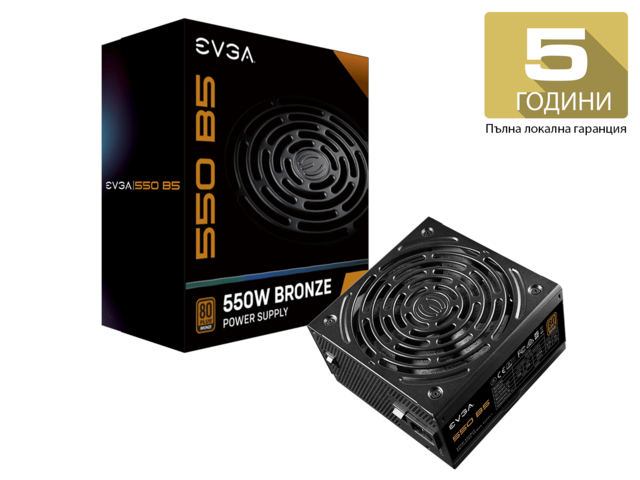 Захранвания за компютри EVGA 550 B5 Bronze 550W