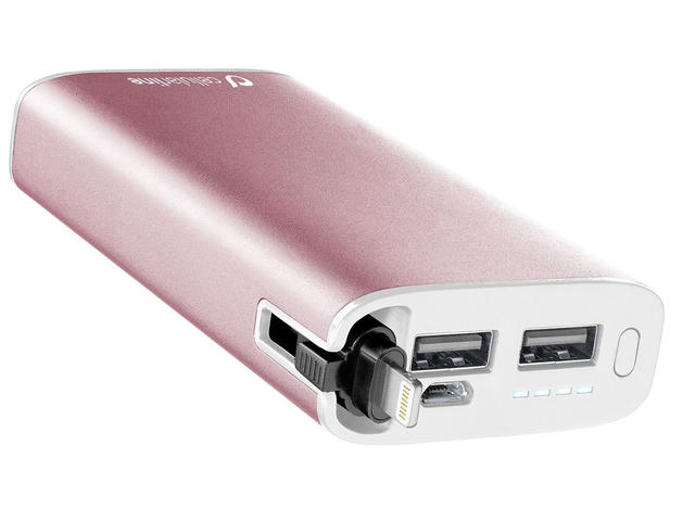 Външни батерии Cellular line Unique Design за Apple 6700mAh, розова