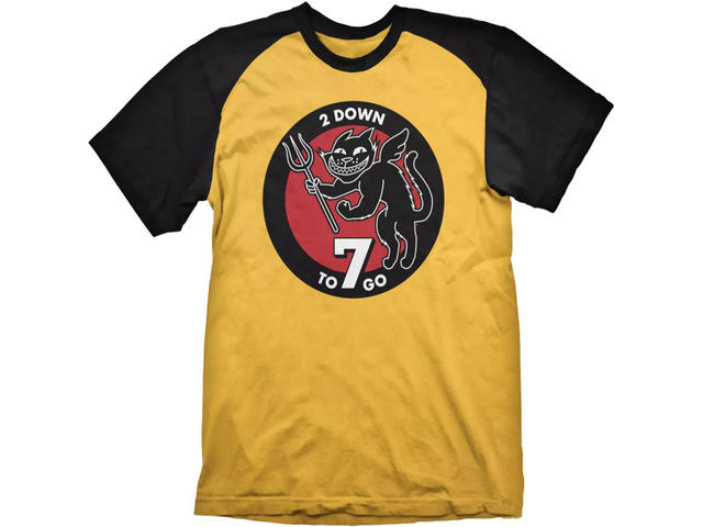Облекло и аксесоари Wolfenstein Raglan T-Shirt 7 To Go Yellow, Size S