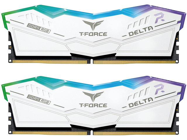 Team RGB DDR5 6200Mhz 16GB×2 white 32GB (2x16GB) DDR5 6200MHz Team Group T-Force Delta RGB White