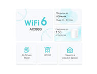 Мрежово оборудване TP-Link Deco X50 (3-pack) AX3000