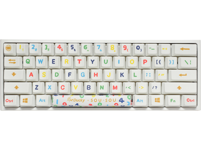 Клавиатури Ducky x SOU SOU One 2 Mini White RGB, Cherry MX Blue