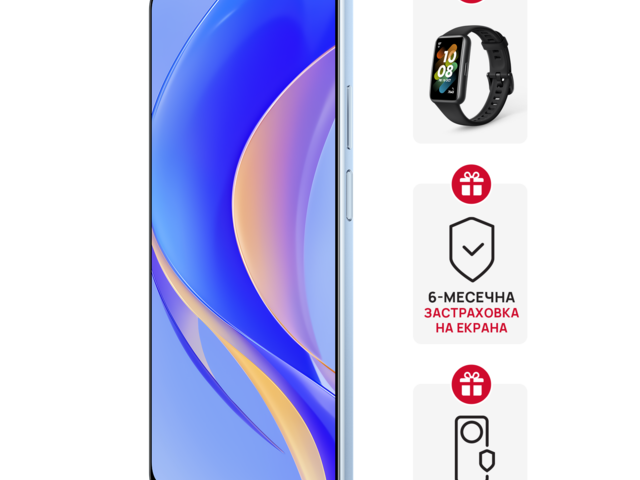 Смартфони Huawei nova Y90 Crystal Blue + Huawei Band 7 Graphite Black