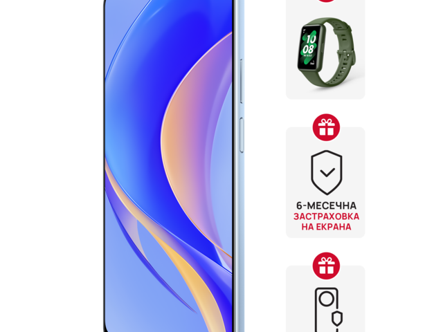 Смартфони Huawei nova Y90 Crystal Blue + Huawei Band 7 Wilderness Green