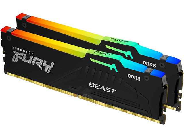 Оперативна памет 32GB (2x16GB) DDR5 5200 MT/s Kingston FURY BEAST RGB
