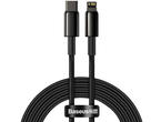 Кабели и Адаптери Baseus Tungsten Gold USB Type-C към Lightning, 2м, черен