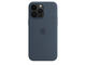 Калъфи Apple iPhone 14 Pro Max Silicone Case with MagSafe - Storm Blue