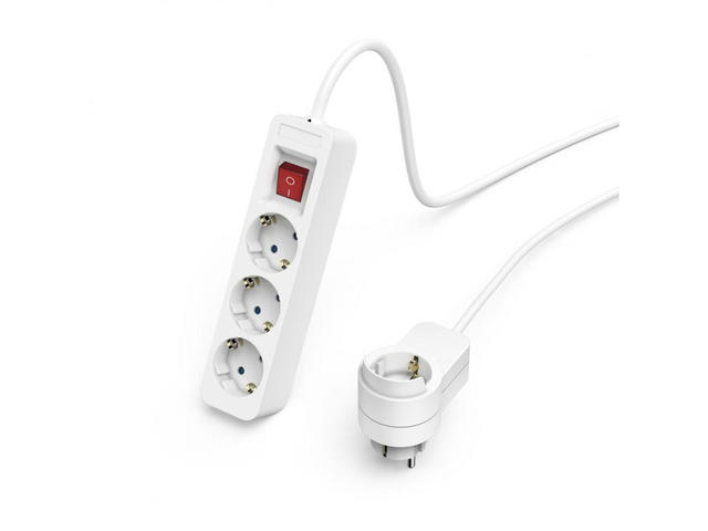 Разклонители Hama Power strip 3 гнезда, 1.4м