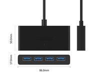 USB Хъб Orico хъб USB3.0 HUB 4 порта, 1 метър кабел