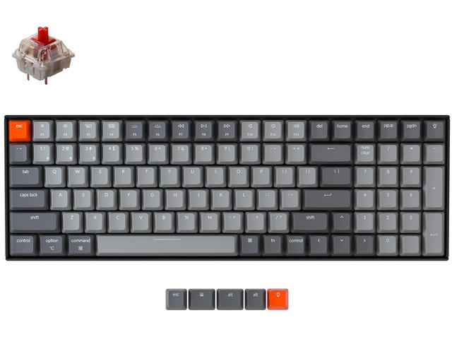 Клавиатури Keychron K4 Hot-Swappable Full-Size Gateron Red Switch White LED Gateron Red Switch ABS