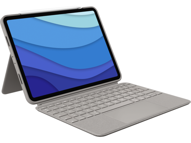 Клавиатури Logitech Combo Touch за iPad Pro 12,9-инчов (5-то и 6-то поколение) - Sand - UK