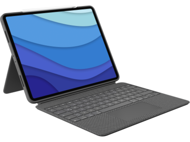 Клавиатури Logitech Combo Touch за 11-инчов iPad Pro (1-во, 2-ро, 3-то и 4-то поколение)  - Grey - UK