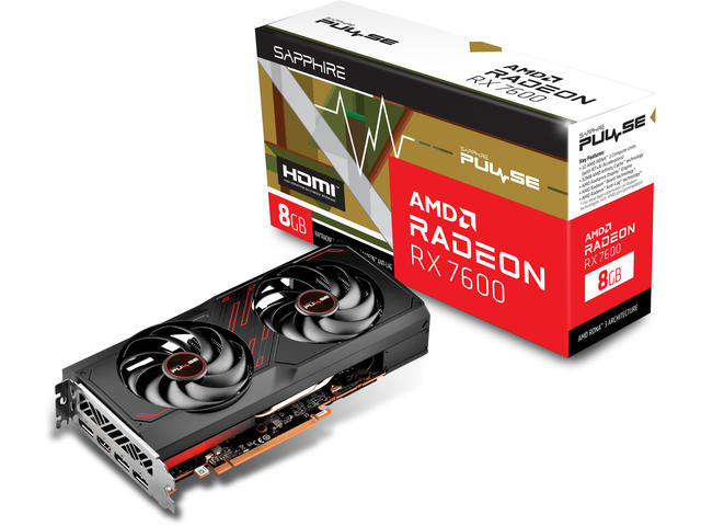 Видео карти Sapphire PULSE AMD Radeon RX 7600 Gaming OC