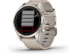 Смарт часовници Garmin fenix 7S Pro Sapphire Solar Edition - Soft Gold с Limestone кожена каишка