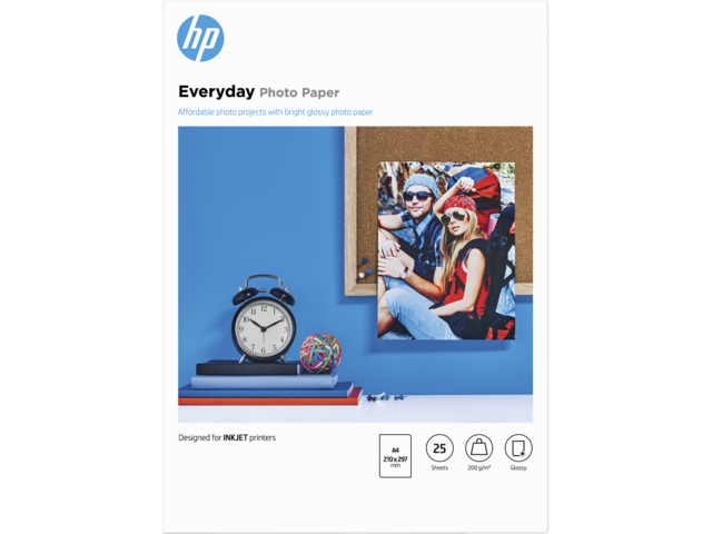 Хартия HP Everyday Photo Paper, 25 листа