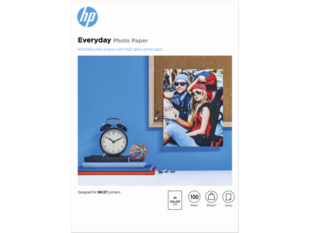 Хартия HP Everyday Photo Paper, 100 листа