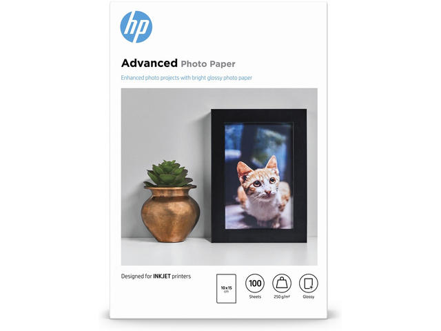 Хартия HP Advanced Photo Paper, 10 x 15 см