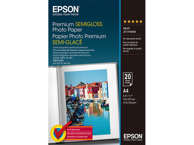 Хартия Epson Premium Semi-Glossy Photo Paper A4