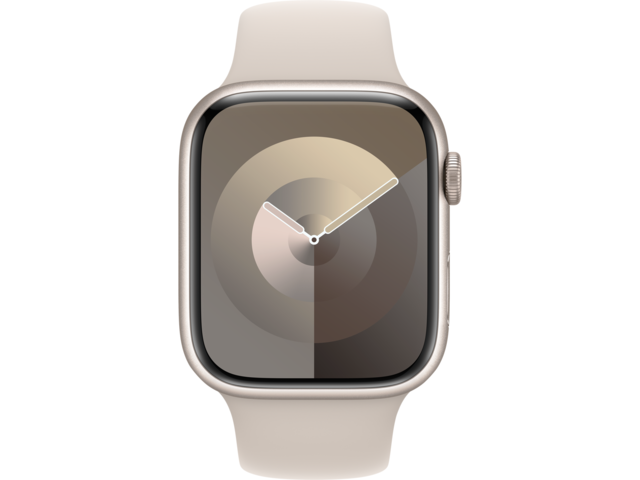 Смарт часовници Apple Watch S9 GPS 45mm Starlight Alu Case w Starlight Sport Band - M/L