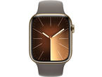 Смарт часовници Apple Watch S9 Cellular 45mm Gold Stainless Steel Case w Clay Sport Band - M/L